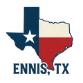Ennis TX Shaped outline Shirt Design