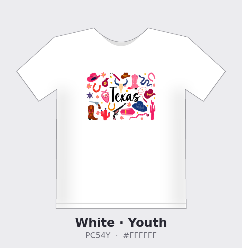 Pink Cowgirl Texas Tee (Youth)